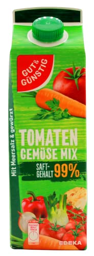 Gut & Günstig Tomaten Gemüsemix Saft, 8er Pack (8 x 1 l) von Edeka