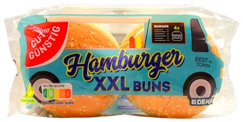 Gut & Günstig XXL Hamburger Buns mit Sesam, 7er Pack (7 x 300g) von Edeka
