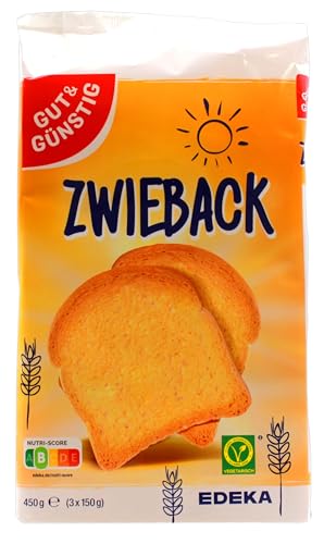 Gut & Günstig Zwieback, 6er Pack (6 x 450g) von Edeka