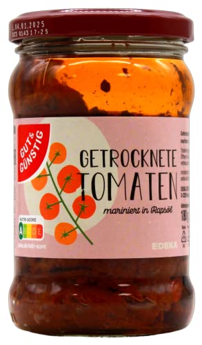 Gut & Günstig getrocknete Tomaten mariniert in Öl, 12er Pack (12 x 180g) von Edeka