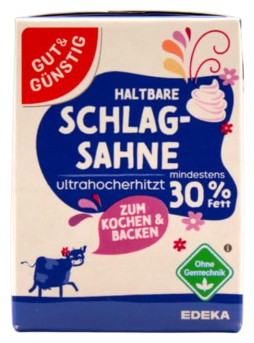 Gut & Günstig haltbare Schlagsahne 30% Fett, 27er Pack (27 x 200g) von Edeka