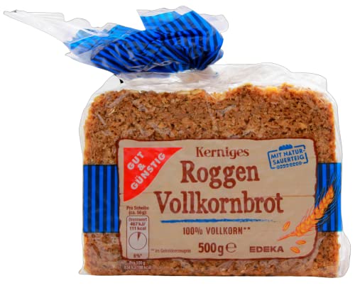Edeka Gut & Günstig kerniges Roggen-Vollkornbrot, 12er Pack (12 x 500g) von Edeka