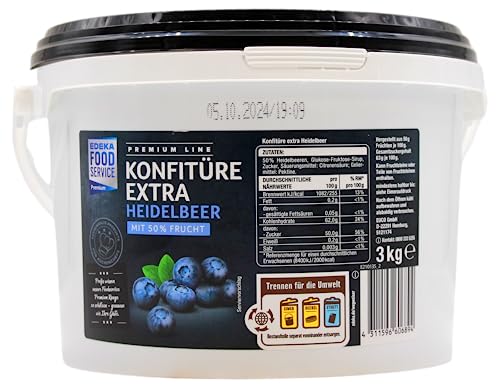 Premium Line Konfitüre Extra Heidelbeer mit 50% Frucht, (1 x 3 kg) von Edeka
