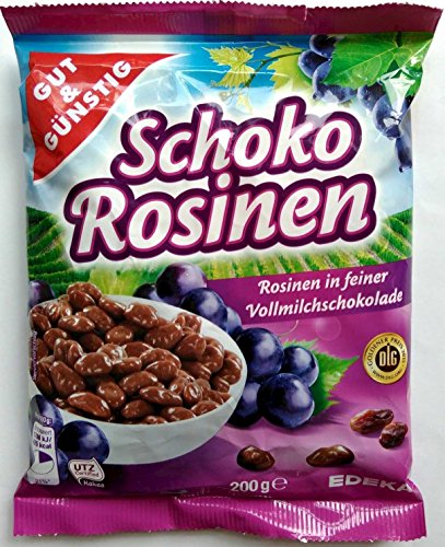 Snack G&G Dragee Schoko Rosinen 200g von Edeka