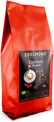 Edelmond® Bio ESPRESSO Kaffee Mild ✓ Langzeitröstung 35 Minuten ✓ Säurearm ✓ Angenehmer Koffeeingehalt, eigene Trommelröstung ✓ Von der Fairtrade Kooperative Comsa (1000 g) von Edelmond
