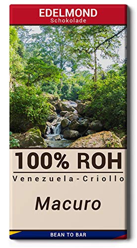 Edelmond 100% ungeröstete Criollo Macuro - Rohe-Schokolade - Single Origin Kakaobohnen aus Venezuela - sehr bitter - 73g von Edelmond