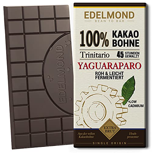 Edelmond 100% Yaguaraparo Tafel. Seltene Bohne eines Anbaugebietes. Ohne Emulgator (1 Tafel - 70g) von Edelmond