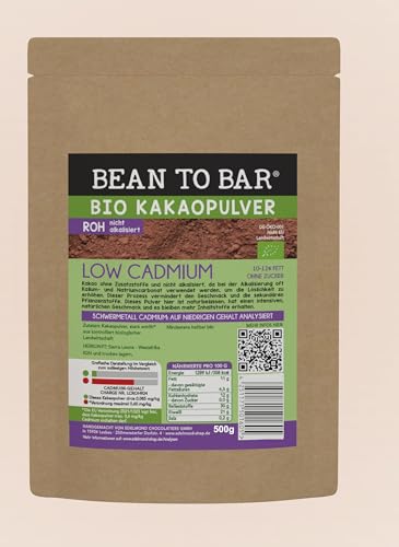 "Edelmond® Bio Kakaopulver Frischware ✓ Rohkost, frische Ernte direkt vom Farmer ✓ ✓ Edelkakao Grand Cru ✓ Ohne Spritzmittel (500 g) von Edelmond