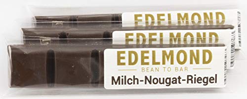 Edelmond Bio Schokoriegel Milchschokolade-Nougat - 3 Riegel von Edelmond