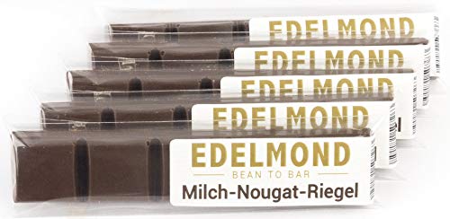 Edelmond Bio Schokoriegel Milchschokolade-Nougat - 5 Riegel von Edelmond
