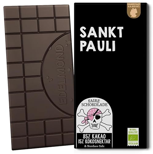 Edelmond Single Origin 85% Kakao. Handgefertigt passt zu Gin und Luxus-Spirituosen, Bio Schokolade. Fairtrade. St. Pauli Hamburg 80g Edelmond Single Origin 85% Kakao. Handgefertigt passt zu Gin und Luxus-Spirituosen, Bio Schokolade. Fairtrade. St. Pauli Hamburg 80g von Edelmond