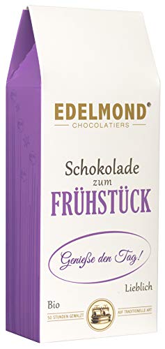 Schokolade zum Frühstück. Bio von Edelmond. Geschenk-Idee für Freunde. Bio und Fair Trade Frucht und Milchschokolade. 125 gr. feine Stückchen von Edelmond