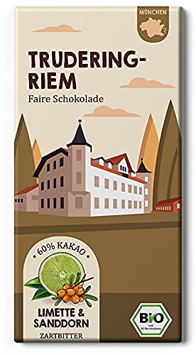 TRUDERING RIEM München Fair Trade Schokolade / Sanddorn, Kakao und Limette / Bio vom Chocolatier Edelmond von Edelmond