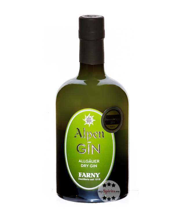 Farny Alpen-Gin Allgäuer Dry Gin (46 % Vol., 0,5 Liter) von Edelweissbrauerei Farny