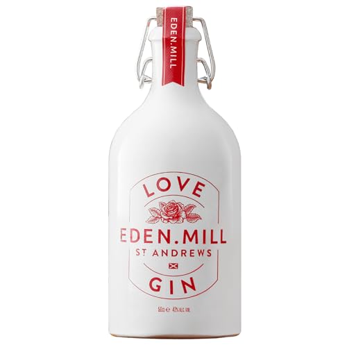 Eden Mill | Love Gin | 500 ml | 42% Vol. | Gin aus Schottland | Weicher Duft von Wacholder & warmen Beeren | Süßer Geschmack von Vanille & grünen Früchten | Aus lokalen Botanicals von Eden Mill