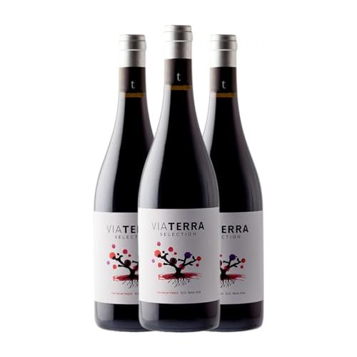 Edetària Via Terra Selection Tinto Grenache Terra Alta Jung 75 cl (Schachtel mit 3 Flaschen von 75 cl) von Edetària