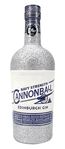 Edinburgh Cannonball Gin 0,7l 700ml (57,2% Vol) - Bling Bling Glitzer Glitzerflasche - silber -[Enthält Sulfite] von Edinburgh Gin