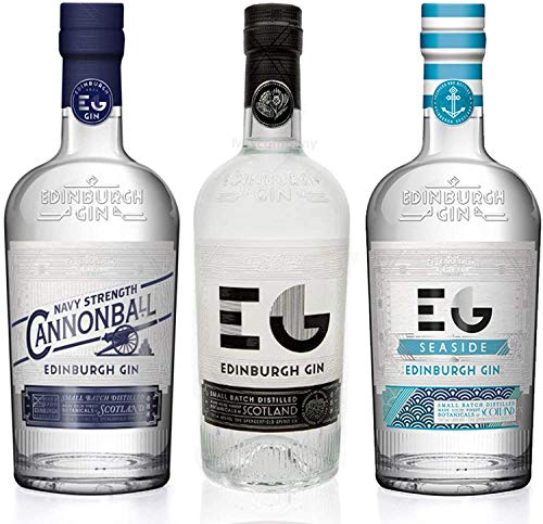 Edinburgh Gin 3er Set - Cannonball (57,2% Vol) + Classic (43% Vol) + Seaside (43% Vol) - je 70cl von Edinburgh Gin