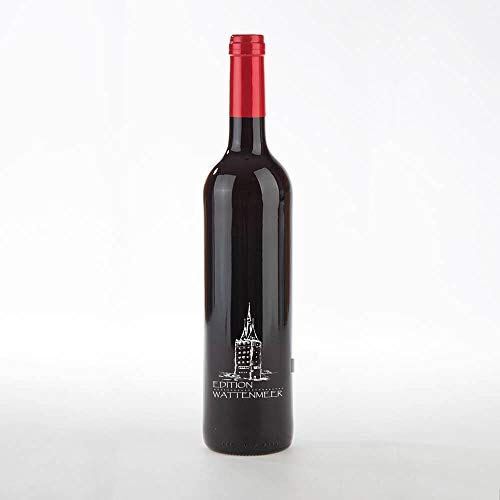 Edition Wattenmeer, Motiv: Westturm Wangerooge, Garnacha aus Spanien in Gravur-Flasche von Edition Wattenmeer