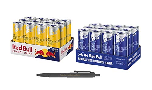1x12 Red Bull Blue Edition und 1x12 Red Bull Tropical Edition (Insgesamt 24 Einweg-Dosen x 0,25 L) Inkl. Gratis FiveStar Kugelschreiber von Edition