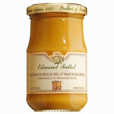 Edmond Fallot - Senf mit Honig und Balsamico-Essig (Moutarde au Miel et Vinaigre balsamique) im Glas, 105 g von GREAT BRITISH TRADING LIMITED