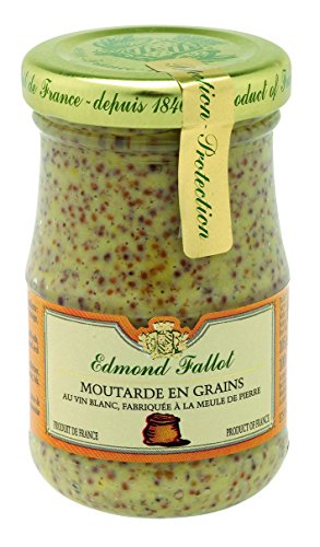 Edmond Fallot - Senf mit groben Senfkörnern (Moutarde en grains) im Glas, 105 g von Edmond Fallot