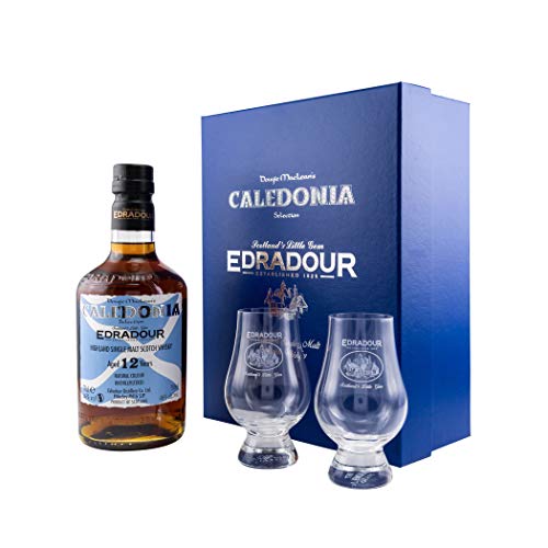 Edradour 12 Jahre - Caledonia + 2 Gläser - Schottland/Highlands von Edradour
