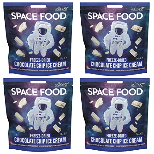 Space Food gefriergetrocknet (Vanilleeis mit Schokoladenstückchen 4 Pack) von Edu-Sci