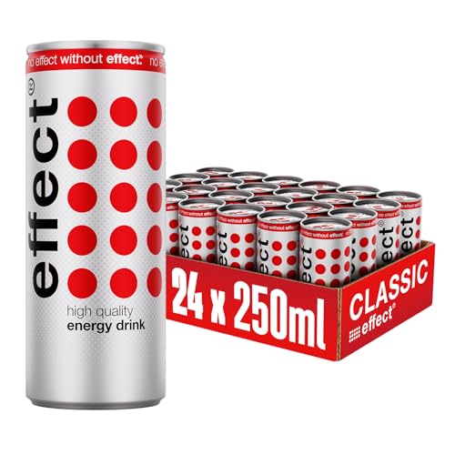 effect Energy Drink CLASSIC – Tray mit 24 x 250 ml Energy Dosen Einweg, Koffeinhaltiges Erfrischungsgetränk mit B-Vitaminen – einzigartiger & erfrischender Geschmack, vegan effect Energy Drink CLASSIC – Tray mit 24 x 250 ml Energy Dosen Einweg, Koffeinhaltiges Erfrischungsgetränk mit B-Vitaminen – einzigartiger & erfrischender Geschmack, vegan von effect