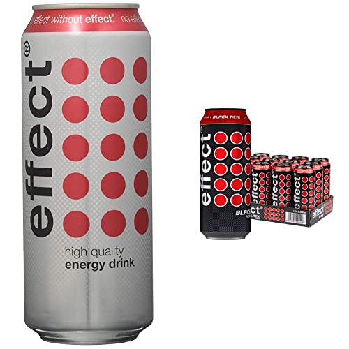 effect Energy Drink, 24er Pack, EINWEG (24 x 500 ml) & Black Acai Energy Drink, 12 x 0,5l Dose von Effect