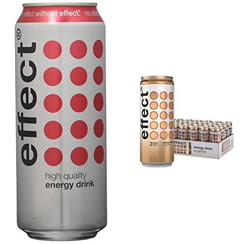 effect Energy Drink, 24er Pack, EINWEG (24 x 500 ml) & effect Zero Energy Drink, 24er Pack, EINWEG (24 x 330 ml) von Effect