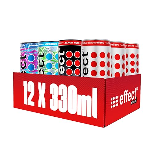 effect Energy Drink Mix Tray – 12 x 330 ml Energy Dosen Einweg - 4 verschiedene Sorten mit 6 x CLASSIC & je 2 x BLACK AÇAÍ, COCONUT BLUEBERRY & BUBBLE GUM - Koffeinhaltiges Erfrischungsgetränk effect Energy Drink Mix Tray – 12 x 330 ml Energy Dosen Einweg - 4 verschiedene Sorten mit 6 x CLASSIC & je 2 x BLACK AÇAÍ, COCONUT BLUEBERRY & BUBBLE GUM - Koffeinhaltiges Erfrischungsgetränk von effect