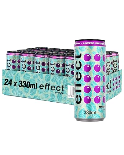 effect GRAPE MINT Energy Drink - 24 x 0,33l Dose - Mit dem aufregenden Geschmack von Traube und Minze - Die perfekte Erfrischung für den Alltag von Effect