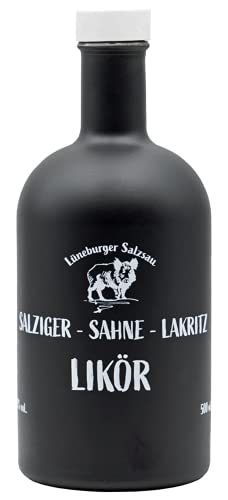 Lüneburger Salzsau | Salziger Sahne Lakritz Likör | 0,5l. Flasche von Eggert