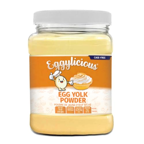 Eggylicious 4 Stück | Käfigfreies Eigelb-Pulver 312 g | Hergestellt in den USA aus menschlich angehobenen käfigfreien Eiern | perfekt für Smoothies, Puddings, Backen, Saucen | nicht biotechnisch Eggylicious 4 Stück | Käfigfreies Eigelb-Pulver 312 g | Hergestellt in den USA aus menschlich angehobenen käfigfreien Eiern | perfekt für Smoothies, Puddings, Backen, Saucen | nicht biotechnisch von Eggylicious