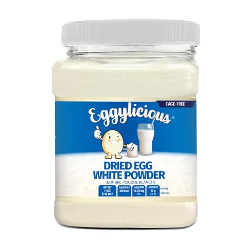 Eggylicious 4 Stück | Käfigfreies Eiweißpulver 312 g | Hergestellt in den USA aus humanisch aufgezogenen käfigfreien Eiern | perfekt für Macarons, flauschige Baiser, Shakes, Omeletts, ohne Biotechnik Eggylicious 4 Stück | Käfigfreies Eiweißpulver 312 g | Hergestellt in den USA aus humanisch aufgezogenen käfigfreien Eiern | perfekt für Macarons, flauschige Baiser, Shakes, Omeletts, ohne Biotechnik von Eggylicious