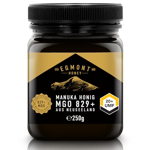 Egmont Honey Manuka-Honig 829+ MGO Original aus Neuseeland UMF 20+ (250g, 500g) (250) von Egmont Honey & Health ESTD 2008