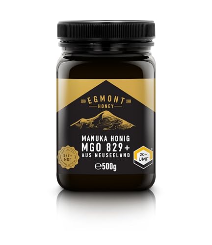 Egmont Honey Manuka Honig MGO 829+ UMF 20+ Original aus Neuseeland UMF 20+ 500g von EGMONT HONEY & HEALTH ESTD 2008