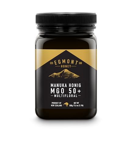 Egmont Honig Manuka Honig 50+ MGO 500g | Zertifizierter MGO-Inhalt | Roher Honig 100% Natürlich | Hergestellt in Neuseeland Egmont Honig Manuka Honig 50+ MGO 500g | Zertifizierter MGO-Inhalt | Roher Honig 100% Natürlich | Hergestellt in Neuseeland von Egmont Honey