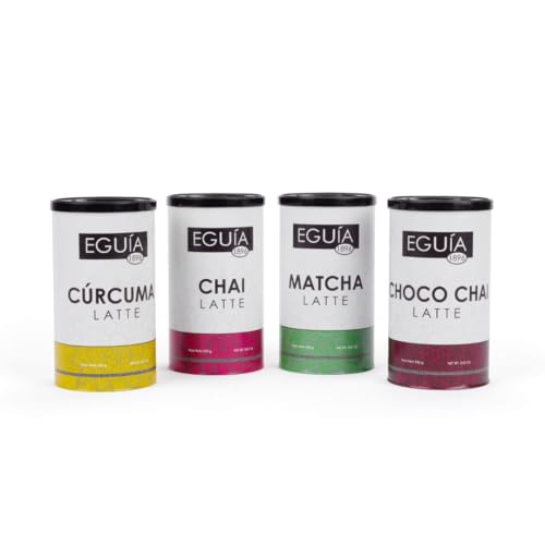 Surtido Te Chai Latte | Choco Chai | Curcuma Latte | Matcha Latte | Pack de 4 x 250 g von Eguia