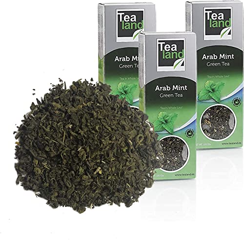 Teeland | Arabischer grüner Minztee, lose Blätter | Maurische Teepackung Marrakesch in loser Schüttung | 3 x 100 g von Eguia