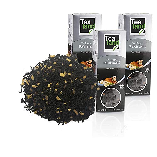 Teeland | Pakistanischer Chai-Tee, lose Blätter | Packung Chai-Schwarztee in loser Schüttung | 3 x 100 g von Eguia