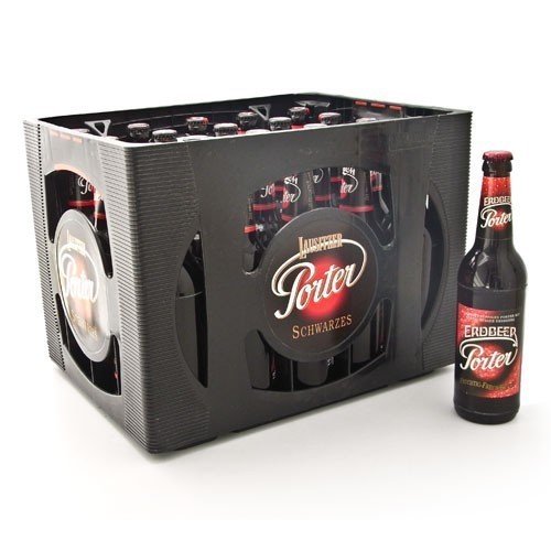 Lausitzer Erdbeer Porter (20 Flaschen Erdbeerbier à 0,5 l; 4,2% vol.) von Eibauer