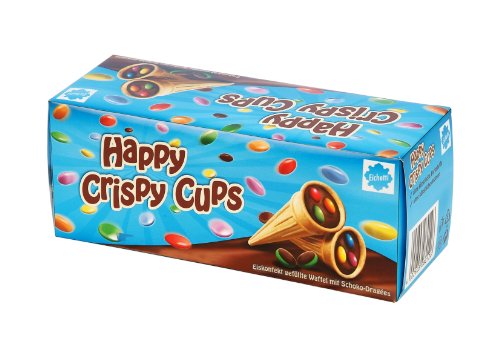 Eichetti Happy Crispy Cups mit bunten Schokodragees 100g Packung, 5er Pack (5 x 139 g) von Eichetti