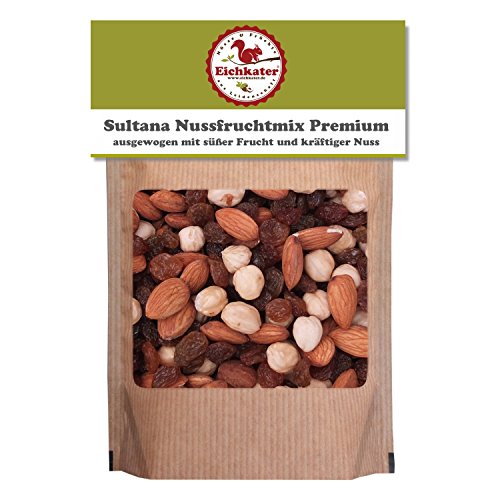 Sultana Nussmischung Premium mit Rosinen der Sultana-Traube 1er-Pack (1x1000 g) von Eichkater