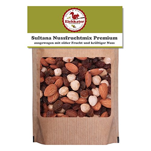 Sultana Nussmischung Premium mit Rosinen der Sultana-Traube 6er-Pack (6x350 g) von Eichkater