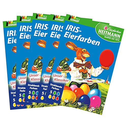 Iris-Eierfarben Tabletten, 5 Packungen von Heitmann Eierfarben