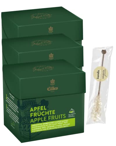 3er-Set TEA DIAMONDS Apfelfrüchte von Eilles mit Gourvita Moments Kandisstick von Eilles