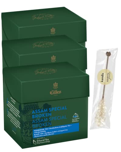 3er-Set TEA DIAMONDS Assam Special Broken von Eilles mit Gourvita Moments Kandisstick von Eilles