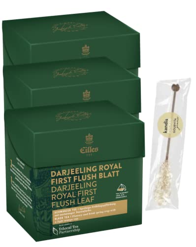 3er-Set TEA DIAMONDS Darjeeling Royal First Flush von Eilles mit Gourvita Moments Kandisstick von Eilles